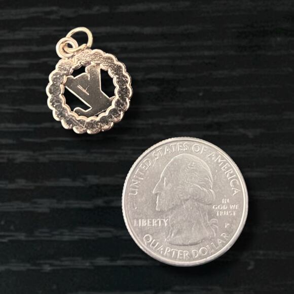 Lot Of 4 Louis Vuitton Round Zipper Pull Button Charms 17mm - Picture 3 of 3